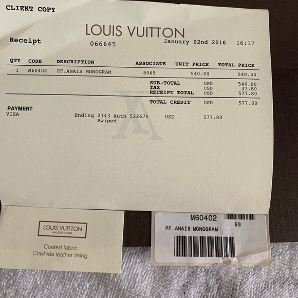 Authentic Louis Vuitton Anais Monogram Wallet - Picture 6 of 8